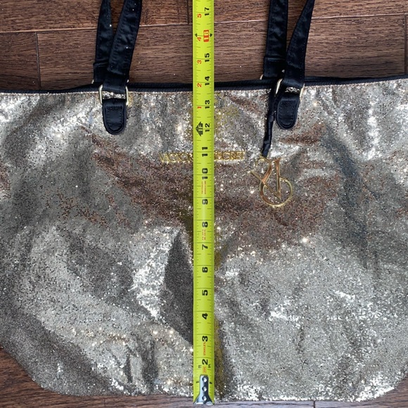 Victoria Secret Gold Glitter Sparkly Tote - Picture 16 of 16
